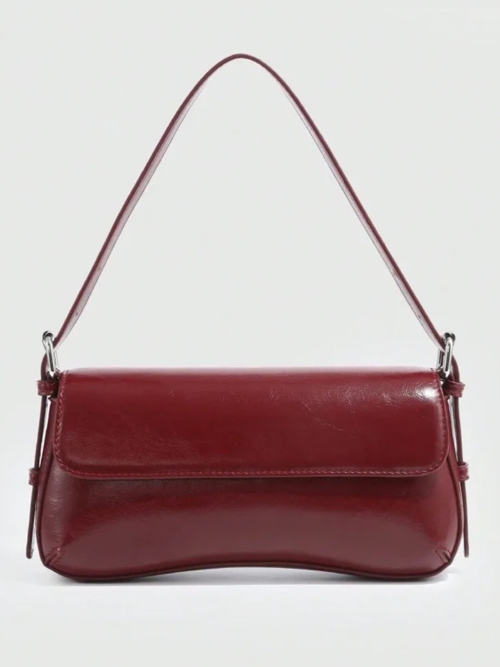Burgundy Leather Shoulder Bag